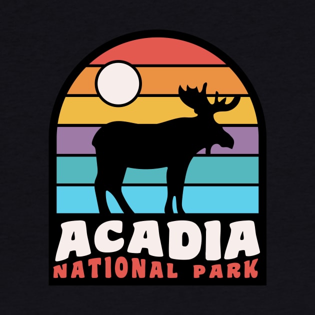 Acadia National Park Moose Badge by PodDesignShop